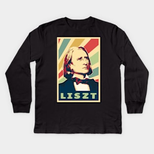 Franz Liszt Vintage Colors Kids Long Sleeve T-Shirt